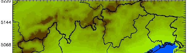 Dominio di simulazione: 584x284 km 2 4 km dimensione griglia, celle 146 Nx, 96 Ny: 16 livelli verticali, 4- m Periodi di simulazione: 16/3-/4/11