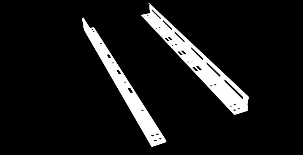 Kit guide di supporto 670 mm (armadio profondo 800/1000) Kit guide di supporto 770 mm