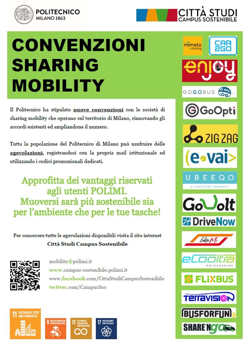 Convenzioni per la sharing mobility 6 Incoraggiare la popolazione di Ateneo a non utilizzare il mezzo privato (auto in primis), mostrando le alternative disponibili e i vantaggi