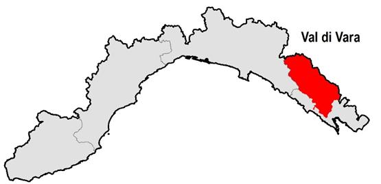 Regione Liguria PARTE PRIMA Analisi e Descrizione 12 Val di Vara Revisione documento: Aprile 2019 Dati di riepilogo area interna Totale Comuni 13 Popolazione residente 16.