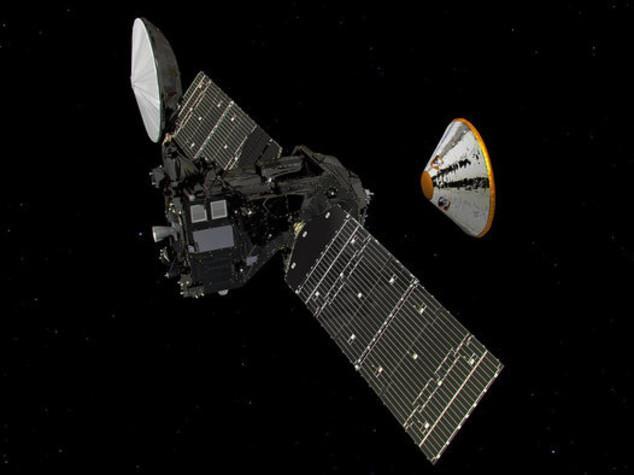 Partita il 14 marzo 2016 la sonda di ESA ha attraversato la distanza Terra-Marte senza particolari problemi.