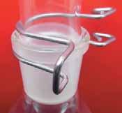 Uniscono in modo sicuro giunti conici smerigliati NS come: rubinetti, rubinetti sottovuoto e bottiglie di reagenti con tappi di vetro.