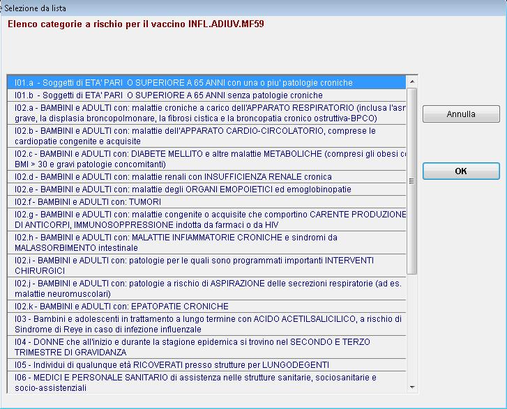 Una volta selezionato la categoria di Rischio viene mostrata la categoria di rischio del paziente come nell esempio: 6.