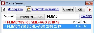 9. Lotto: è uno spazio per inserire il N Lotto del Farmaco Somministrato con relativo nome commerciale, codice ATC e Scadenza.