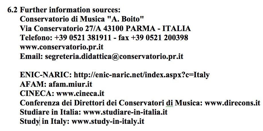 6.2 Altre fonti di informazione 7 Sottoscrizione del documento Al punto