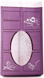 GUSTO / DELICATESSEN Pollo/Gastronomia Sacchetto termosaldato con fin longitudinale 180+65x350 mm + finestra 80 mm Kraft bianco gr.