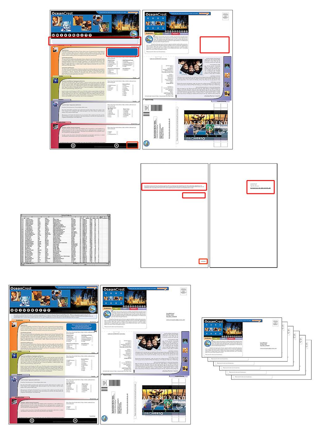 STAMPA DI DATI VARIABILI CON FREEFORM 17 Nell illustrazione seguente vengono mostrati i diversi componenti del materiale promozionale.