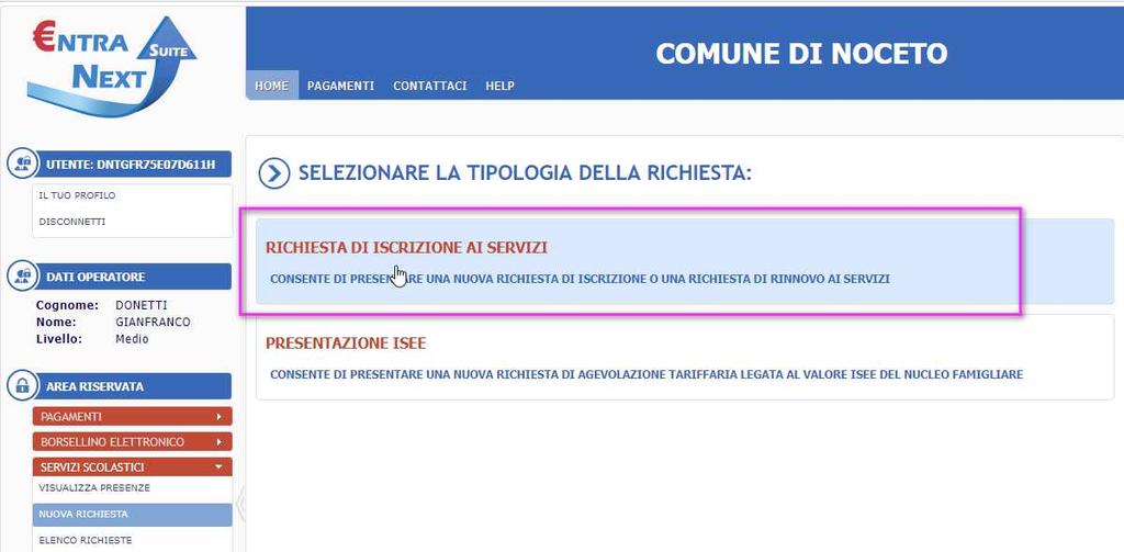 dati personali facendo scorrere fino in fondo la pagina; in basso a