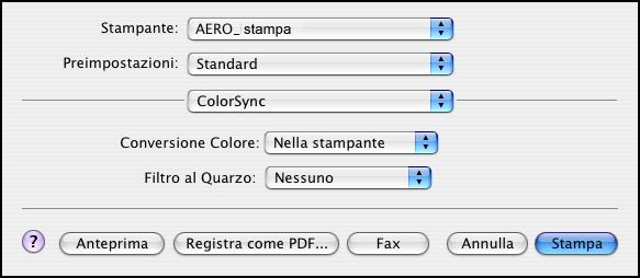 OPZIONI DI STAMPA COLORWISE 105 3 Selezionare Nella stampante dal menu Conversione colore. 4 Selezionare ColorWise dal menu a discesa. Viene visualizzata la sezione ColorWise.