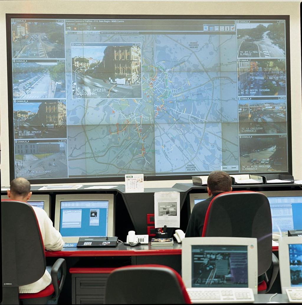 ITS: monitoraggio ed informazione Sala controllo traffico di