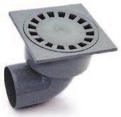 Chiusino sifonato in PVC (attacco esterno) PVC Floor drain (external outlet) Codice/Ref. /pz imb.