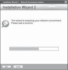 6 Assegnazione dell indirizzo IP 1. Eseguire l Installazione guidata 2 nella directory Software Utility del CD software. 2. Il programma eseguirà l analisi dell ambiente di rete.