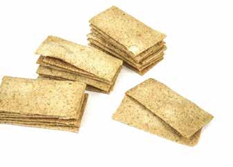 da forno CRACKERS CRACKERS SENZA LIEVITO Appetitose sfoglie sottili di pasta di pane, ideali come snack in ogni momento della giornata. Senza lievito.