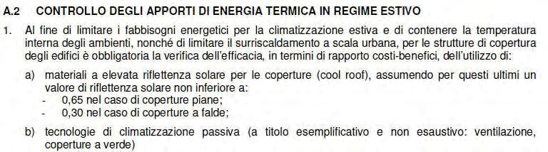 Riqualificazioni energetiche REQUISITI MINIMI 25% e/o impianto + impianto Verifica, in base agli interventi effettuati, di - Condensa + altri requisiti SEZIONE A - Riflettanza - Trasmittanza strutt.