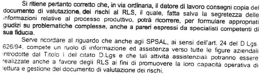 Risposta Regione Lombardia Diritto del RLS di essere assistito da un proprio tecnico di fiducia, quando lui lo ritenga necessario, per formulare appropriati giudizi su problematiche complesse