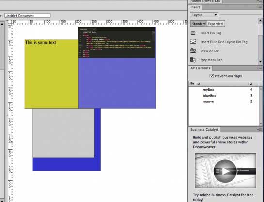 Posizione e dimensioni È possibile ridimensionare i box con le 8 maniglie sui bordi È inoltre possibile ridimensionare e posizionare i box utilizzando