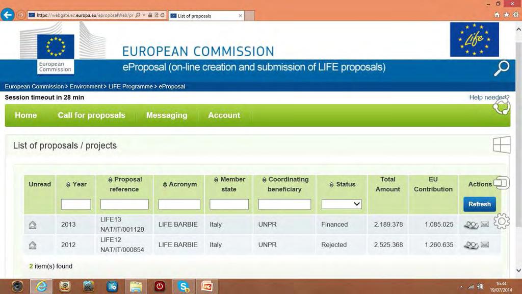 Informazioni generali Il progetto LIFE+ BARBIE è stato approvato nel 2013 e cofinanziato dall EU con 1.085.