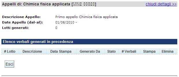 Guida Docenti alla gestione degli Appelli e alla Verbalizzazione degli esami online Data: 04/07/2011 A questo punto, nella schermata Lista Iscritti, verrà ripristinata