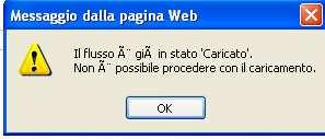 Nel caso esista già un flusso in stato bozza, dello stesso tipo e per lo stesso anno, verrà presentato il seguente messaggio: Se l utente preme il bottone OK i vecchi dati verranno sovrascritti.