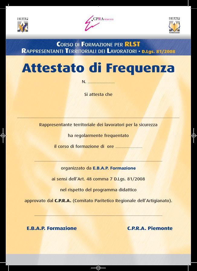 Il primo corso organizzato dal CPRA di 160 ore ha consentito di formare tutti gli RLSt del Piemonte anche con puntuali sopraluoghi nelle diverse tipologie di imprese e mestieri caratterizzanti