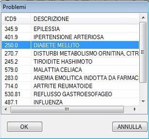 Per ogni prestazione è possibile indicare il problema a cui associarla, escluderla dall importazione, importarla in cartella.