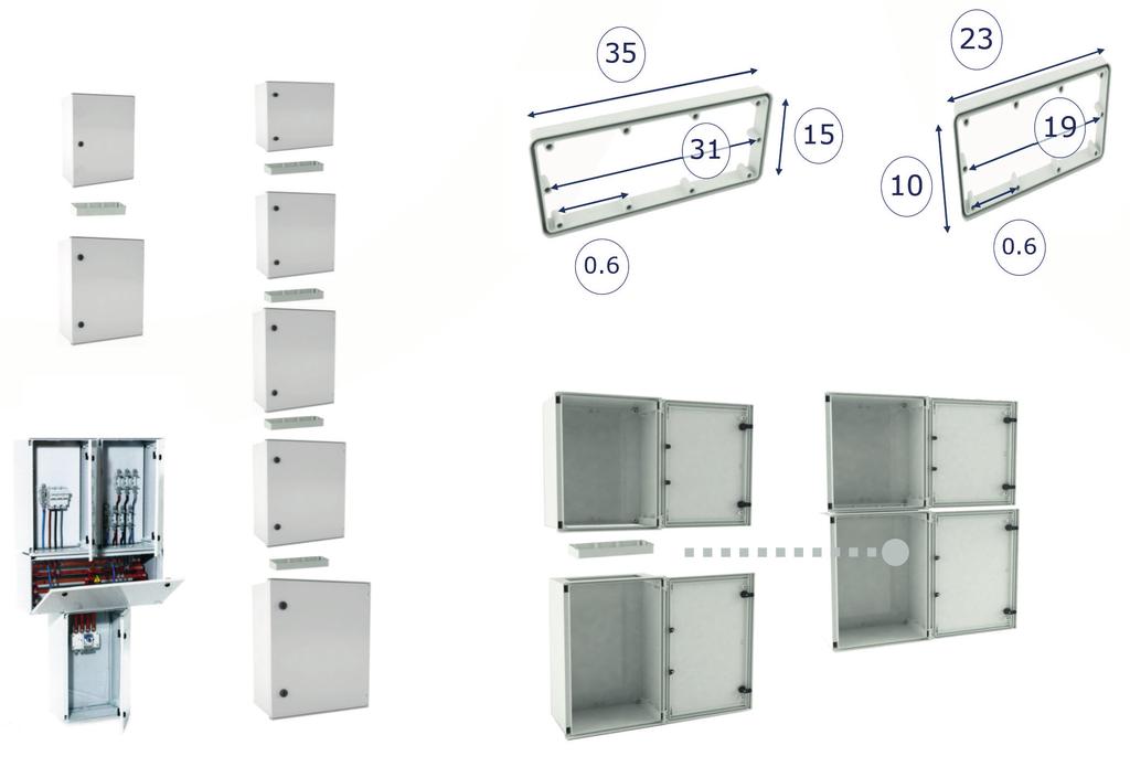 SERIE BRES QUADRO A DOPPIO ISOLAMENTO - IP66 - IK10 Flange di