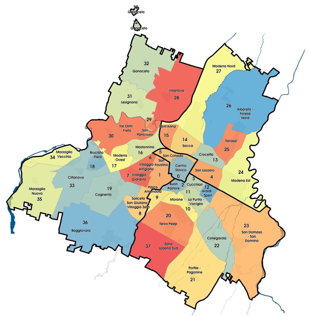 Il territorio comunale è suddiviso in 2290 sezioni di censimento, ossia porzioni di territorio su cui sono effettuate le rilevazioni dell Istituto nazionale di statistica in occasione dei censimenti.