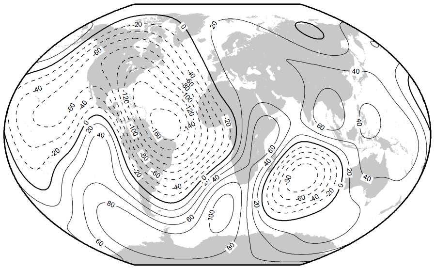 Magnetismo: il campo magnetico intensità componente verticale (Z nt) 2000 e