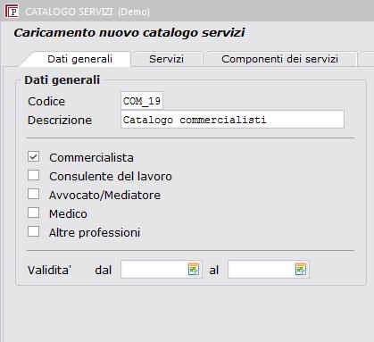 Configurazione e Tabelle Impostazione delle Tabelle per la Fatturazione Cliccare su