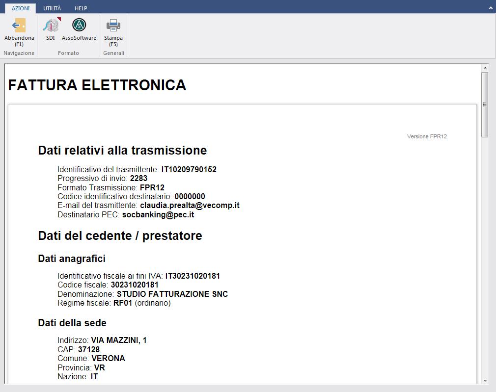 Emissione documenti elettronici Cliccare su «Fatturazione