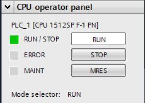 4.3.4 Selettore dei modi operativi Con il selettore dei modi di funzionamento è possibile impostare il modo di funzionamento attuale della CPU.