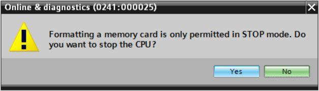 4.4.9 Formattazione della Memory Card nella CPU Se non è stato possibile assegnare l indirizzo IP è necessario cancellare i dati di programma sulla CPU.