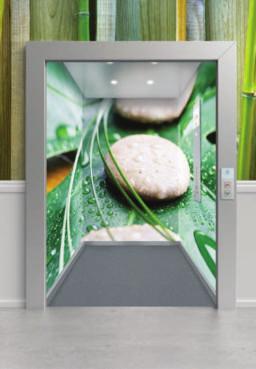 Ambientazione Design Ridecorate la vostra cabina Ambientazione Identità Armonizzate i vostri ascensori con la veste grafi ca dei vostri interni Ambientazione Pubblicità Fate parlare gli inserzionisti