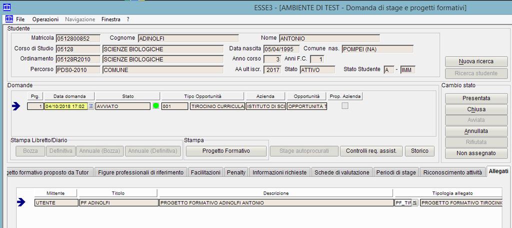 1.4.4 Conclusione tirocinio Al termine del periodo di tirocinio, nella