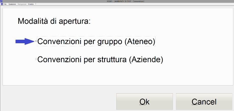 1.2 CONVENZIONI Tramite la maschera Convenzioni è possibile definire tutte le convenzioni in essere in Ateneo, di qualsiasi tipo.