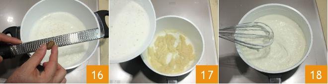 Ora occupatevi della preparazione della besciamella: prendete un pentolino e fate a scaldare il latte.