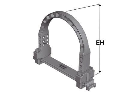 a forma di H 87,5 81,5 36,0 12,4 52,0 WI H1 H2 HI STAFFA AD U BS-5 Le guaine corrugate di grosso diametro vengono guidate con sicurezza con le staffe ad U (BS).