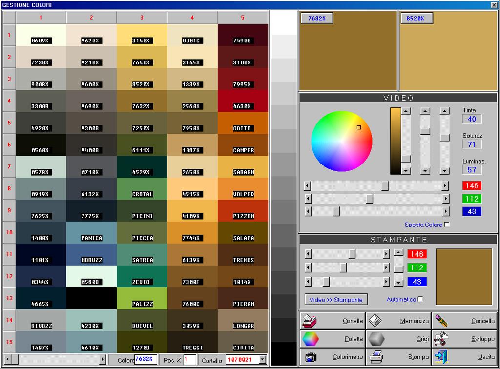 Le Caratteristiche La ricerca dei colori e la memorizzazione dei filati è facile e veloce e permette la creazione di ogni tipologia di filato.