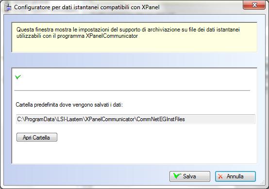5.6.1.3. Archiviare i dati come sorgente per il programma XPanelCommunicator XPanel è il sistema per la visualizzazione dinamica dei dati provenienti da centraline d acquisizione della LSI LASTEM.