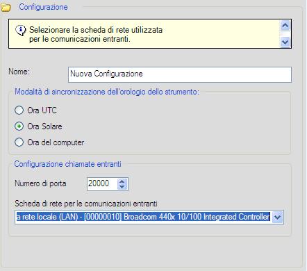 5.3. Creare o aprire una configurazione Per creare una nuova configurazione selezionare il menu File -> Nuovo o il pulsante.