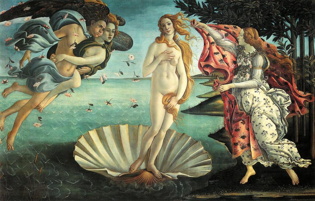 Figura 8: La Nascita di Venere di Botticelli (1482-1485),