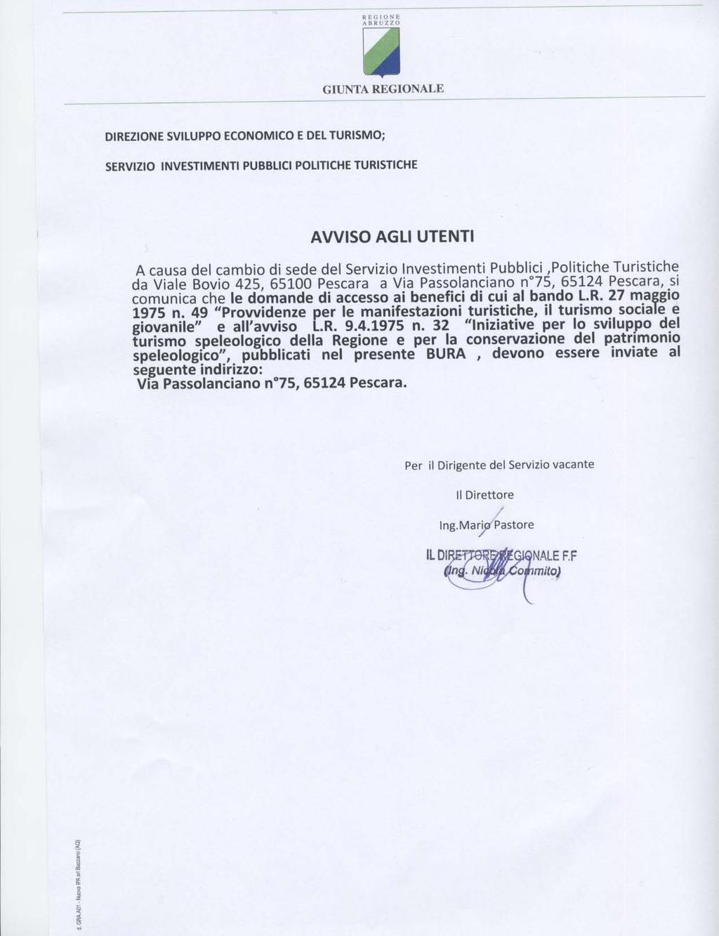 Anno XLIV - N.11 Speciale (23.01.2013) Bollettino Ufficiale della Regione Abruzzo Pag.