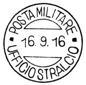96 Ufficio stralcio Cronologia postale 1916