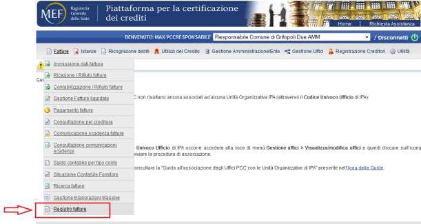 fatture il sistema attraverso la voce di menu FattureRegistro fatture consente la visualizzazione completa o parziale,