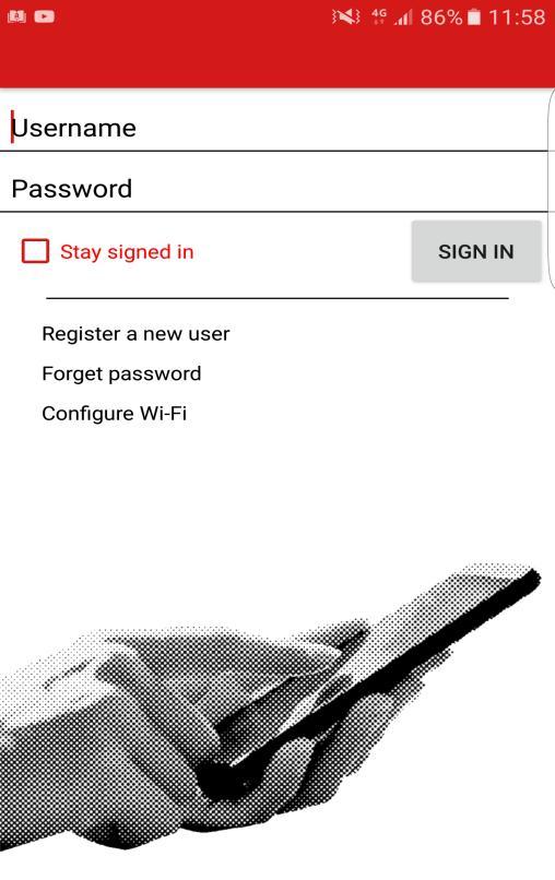 Accedere alla APP RiCloud AC Inserire Username e Password