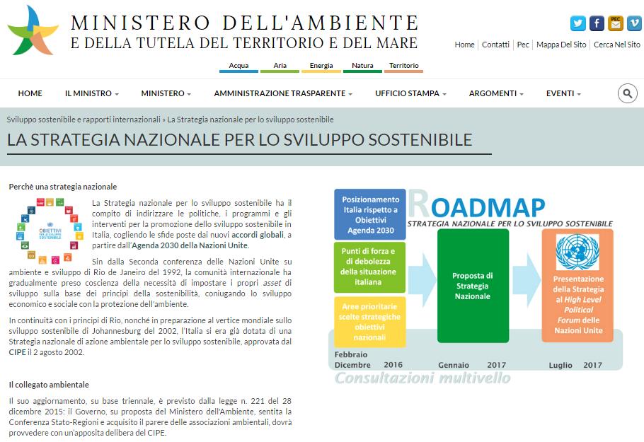 L Agenda 2030 In Italia LEGGE 4 novembre 2016, n.