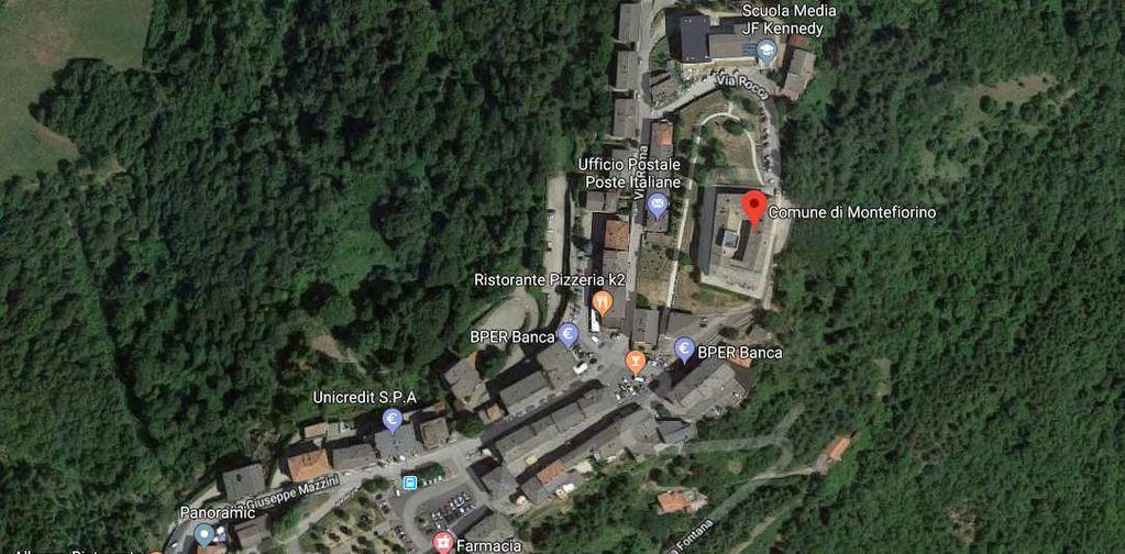 LOCALIZZAZIONE C.O.C. La sede del Centro Operativo Comunale di Protezione Civile del Comune di Montefiorino è localizzata nella sede Municipale, via Rocca 1, all'interno della Rocca medievale,