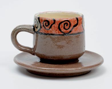 2 colore: giallino / terracotta / azzurro / bianco cm35x47/cmø9xh8 Ritorna il mithila nelle nostre case: la proposta divertente fatta da mug, piattino per biscotti o brioche