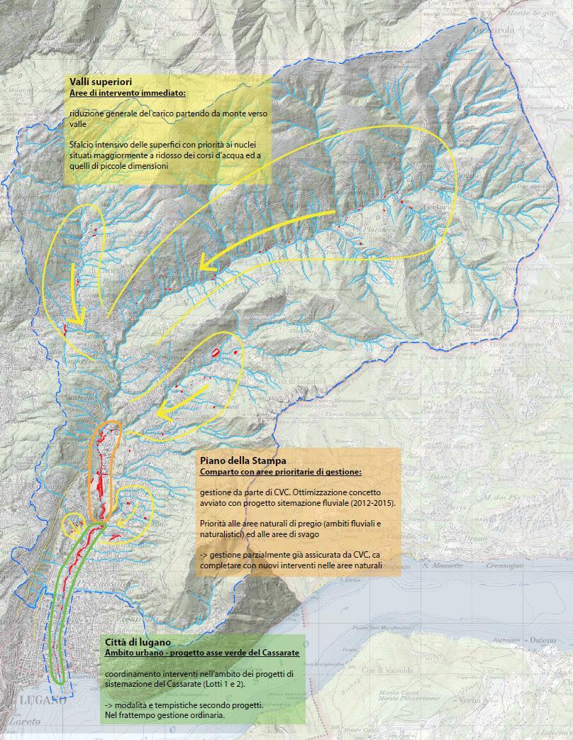 Concetto di intervento Vallo superiori: Intervento immediato Piano della