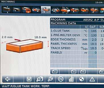 gamma olimpic bordatrici automatiche UN TOCCO PER L UTILIZZO DELLA MACCHINA HMI Intuitiva e